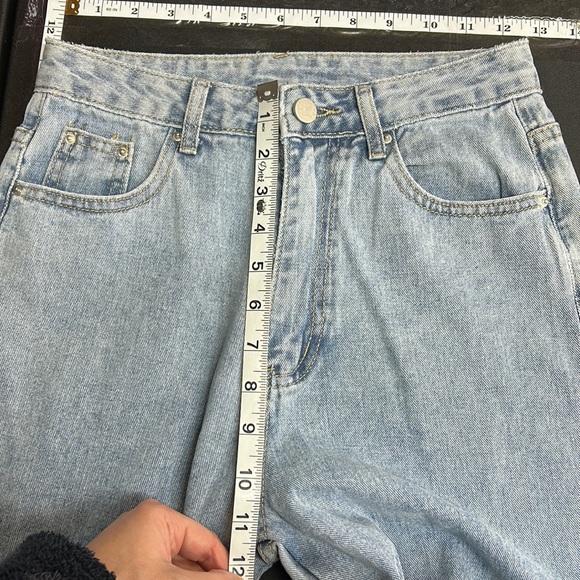 Cider wide leg 11.5โ rise embroidered distressed jeans - Picture 8 of 8